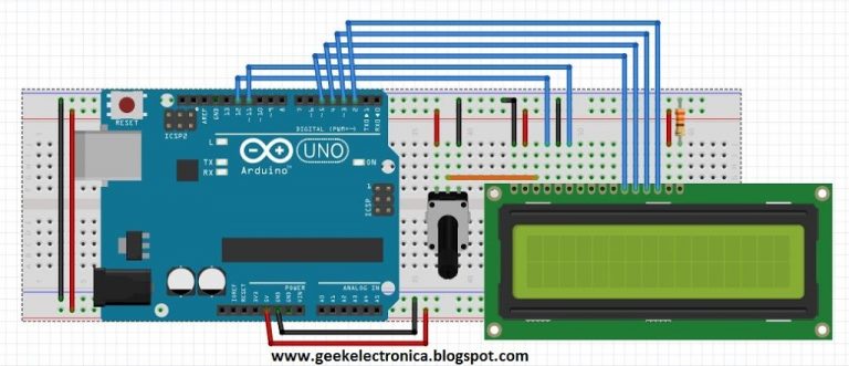 USO DE LCD CON ARDUINO - Geek Electrónica - Microcontroladores